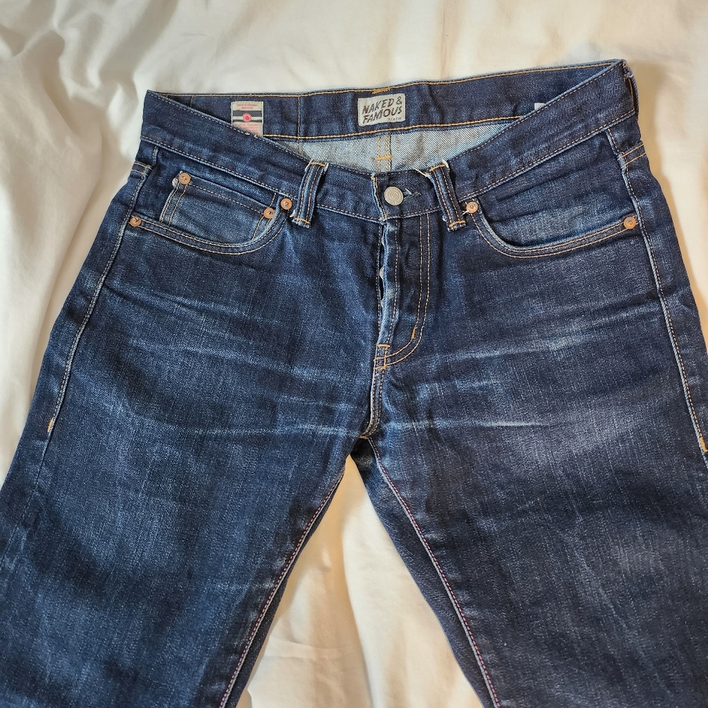 Momotaro x Naked and Famous skinny guy denim size 32
